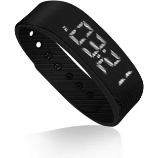Schrittzähler Pedometer Fitness Armband mit Uhr Kalorienzähler ohne Bluetooth