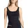CALIDA Damen, Top - Natural Comfort, Unterhemd, Tank Top, Jersey, einfarbig schwarz, M (44/46)