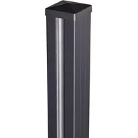 GROJA Alu-Steckzaun Torpfosten 9 x 9 x 240 cm Anthrazit