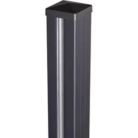 GROJA Alu-Steckzaun Torpfosten 9 x 9 x 240 cm Anthrazit