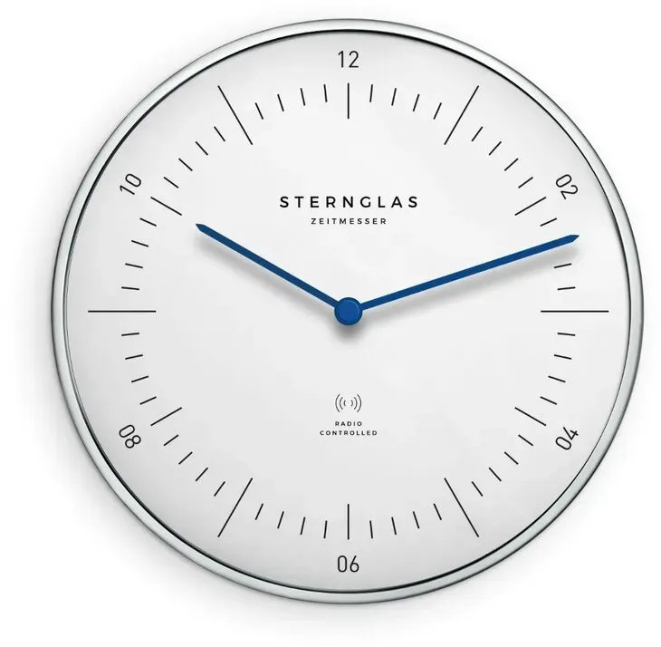 STERNGLAS - WANDUHR - NAOS - Funk - weiß