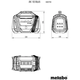 Metabo AK 18 Multi 18 V 11 bar 16 l/min
