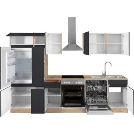 OPTIFIT Küchenzeile Roth 300 cm grau