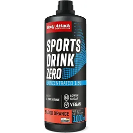 Body Attack - Zero Sports Drink - 1000 ml Geschmacksrichtung Blood Orange