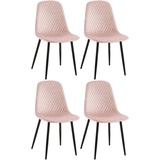 CLP 4er Set Stühle Giverny pink/Samt