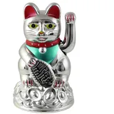 Freak Scene Superfreak Glückskatze - Maneki-Neko - Winkekatze - 11 cm - Silber