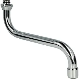 tecuro S-Auslauf für Wand-Armaturen 3/4 Zoll konisch dichtend, Länge 250 mm, Messing verchromt