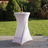 Baumarktplus/TrutzHolm® Stehtisch mit Husse Ø 60cm Bistrotisch Stehtisch Klapptisch wetterfest