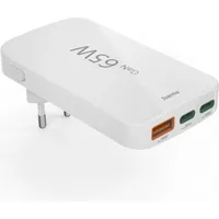 Hama Schnellladegerät, 2x USB-C, 1x USB-A, flaches Mini-Ladegerät, PD,