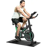 Micyox Heimtrainer Fahrrad, Fitness Fahrrad mit Magnetischem Widerstand, Indoor Kardio Training, Hometrainer mit 12kg Schwungrad, Multifunktionsmonitor, Pulsmesser, IPad-Halterung, 150 kg Belastbar