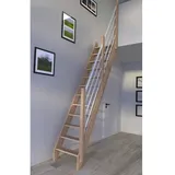 StarWood Raumspartreppe 60 cm Buchenholz/Edelstahl
