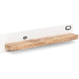 Woodkings Woodkings® Wandboard Pune Mango Holz braun weiß rustikal Wandregal Wandboard