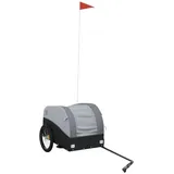 vidaXL Fahrradanhänger schwarz/grau 30 kg