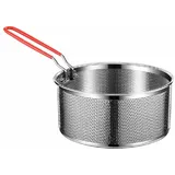 Praktischer Fritteusenkorb Küche Kochen Sieb Sieb für Französisch Frittieren Drahtgeflecht Französisch Chip Frittieren Körbe Home Runde Frittierkorb Home Frittieren Korb