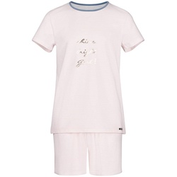 SKINY Mädchen Schlafanzug Set 2 tlg.- Every Night in Skiny, Pyjama kurz, Kinder, Streifen, 140-176 Beige 140