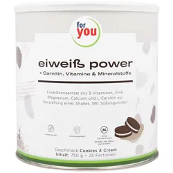 For You Eiweiß Power Cookies & Cream Pulver
