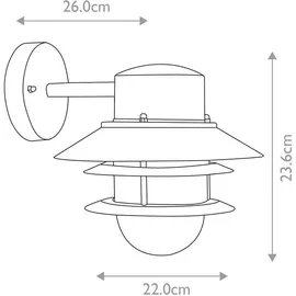 Elstead Lighting Elstead Lighting, Gartenbeleuchtung, Copenhagen E27 IP44