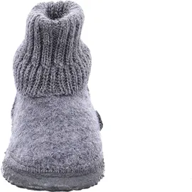 Giesswein Kramsach Kids – Kinder Hüttenschuhe Unisex | Warme Filz Pantoffeln | Hoher Woll Hausschuh für Mädchen & Jungen | rutschfest,Schiefer,24 EU