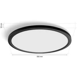 Philips Hue LED-Panel Tento White Ambiance XL Schwarz Ø 54,2 cm