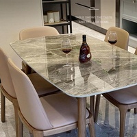 360Home Design Esstisch aus Keramik schönes Marmor Muster 160cm+Stuhl*6