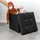 Intirilife Faltbare Sitzhocker 38x38x38 cm in PIANO SCHWARZ - Sitzwürfel mit Stauraum und Deckel aus Stoff mit Mulden - Sitzcube Fußablage Aufbewahrungsbox Truhe Sitzhocker