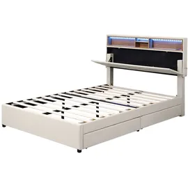 AUTOLOCK Polsterbett 140 x 200 cm Beige