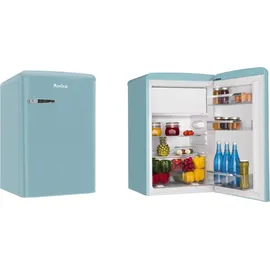 Amica KS 15612 T Retro-Kühlschrank (108 l, 860 mm hoch, Türkis) 