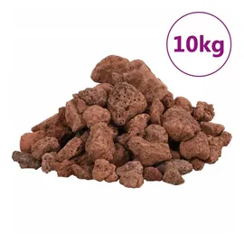 vidaXL Aquarien-Substrat Lavagranulat 10 kg rot