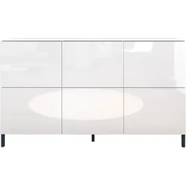 borchardt Möbel Haama 139 x 80 x 35 cm verstellbare Einlegeböden / weiß hochglanz