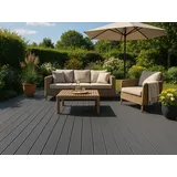 KAHRS WPC Terrassendielen, 25x145 mm, Grau, grob/fein, gebürstet, Hohlkammer