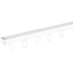 Gardinenschiene SN DECO GROUP "Objektschiene RS" Gr. 3, weiß, L:250cm T:1,87cm, Aluminium, Gardinenstangen, vorgebohrt, Aluminium, Innenlauf, Vorhangschiene