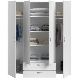 Parisot Kleiderschrank 4-türig Daily 1 weiß
