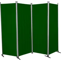 Angerer Paravent 4-TLG., Sicht- & Sonnenschutz, Raumtrenner, Innen & Outdoor Büro Balkon/Terrasse, Schlafzimmer, Garten, Made in Germany, abwischbare Bezüge, PE grün