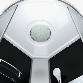 SeniorBad AcquaVapore Duschkabine Fertigdusche Dusche Komplettkabine D10-03M1-EC 80x80 cm mit 2K Scheiben Versiegelung