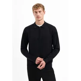 No Excess Half-Zip-Polo-Pullover Schwarz L