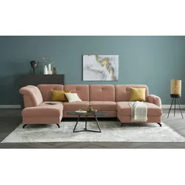 Medium Wohnlandschaft Leandro II ¦ rosa/pink ¦ Maße (cm): B: 355 H: 101 T: 208.0