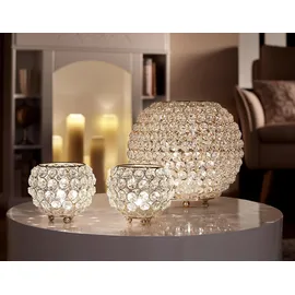 Home Affaire Windlicht Kristall Aluminium/Glas Goldfarben