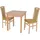 Hofmann Living And More Essgruppe "3tlg. Tischgruppe", gelb (buche, nachbildung, gelb, buche, nachbildung), B:45cm H:95cm T:48cm, FSC-zertifiziertes Massivholz, HOFMANN LIVING AND MORE, Sitzmöbel-Sets, Essgruppe, Stühle montiert