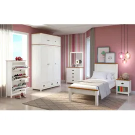 Möbilia Kommode 80 x 85 x 41 cm Braun/Weiß