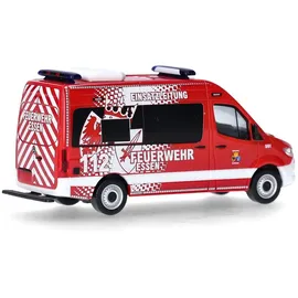 HERPA 098243 - Mercedes-Benz Sprinter 18 Bus Hochdach Feuerwehr Essen rot 1:87