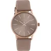 Quarzuhr OOZOO, rosa (mauve), Armbanduhren, Damen, Armbanduhr, Damenuhr, Lederarmband