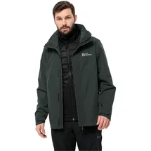 Jack Wolfskin Herren Luntal 3in1 Jkt M, Black Olive, 3XL