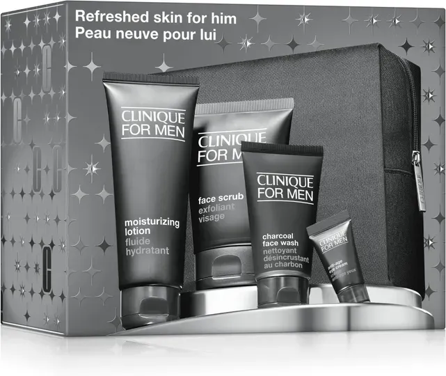 Clinique Holiday Refreshed Skin For Him Men (4 Stück) - Geschenksets für Männer