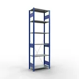 Schulte Lagertechnik Fachbodenregal Metall 2500 x 750 x 400 mm enzianblau/verzinkt 6 Fachböden