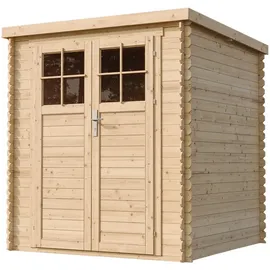 TIMBELA Gartenhaus 2,04 x 2,04 m Natur