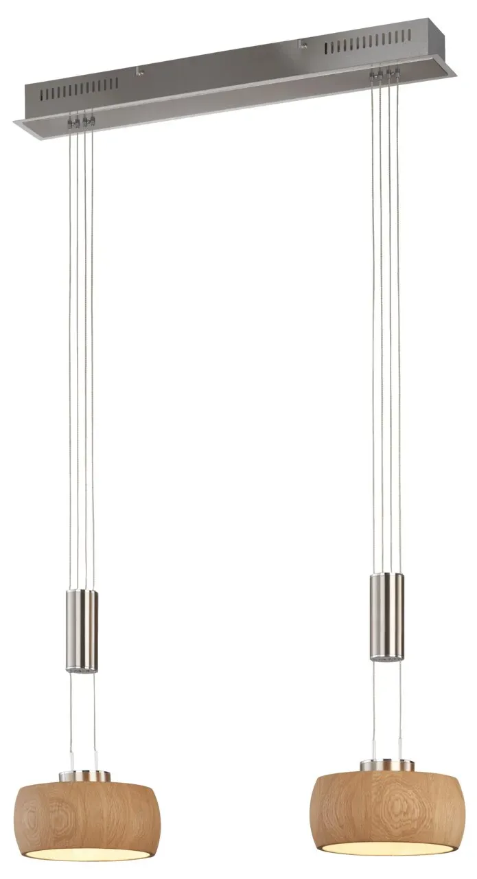 Fischer & Honsel Pendelleuchte SHINE-WOOD - L/B/H ca. 65.00x21.00x160.00