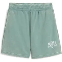 Puma Class Washed 5" French Terry Sweatshorts Damen 30 green moon XS