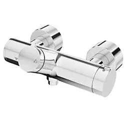 Schell Vitus Brause-Thermostat 016170699 Duschanschluss unten, thermische Desinfektion, AP, verchromt