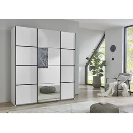 WIMEX Schwebetürenschrank Jork 180 x 208 x 65 cm Weiß/Grau