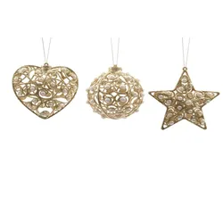 Baumschmuck Christbaumschmuck Perlen Weihnachtskugeln Herz Kugel Stern